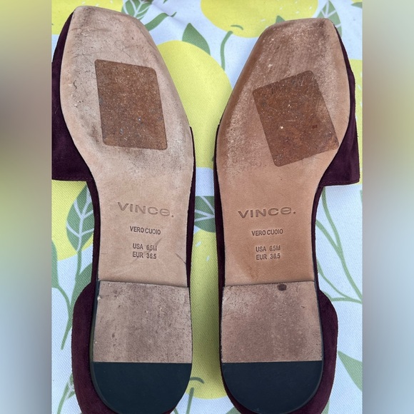 VINCE Cyder Half D'orsay Cutout Flats Sz 6.5 - Picture 7 of 10